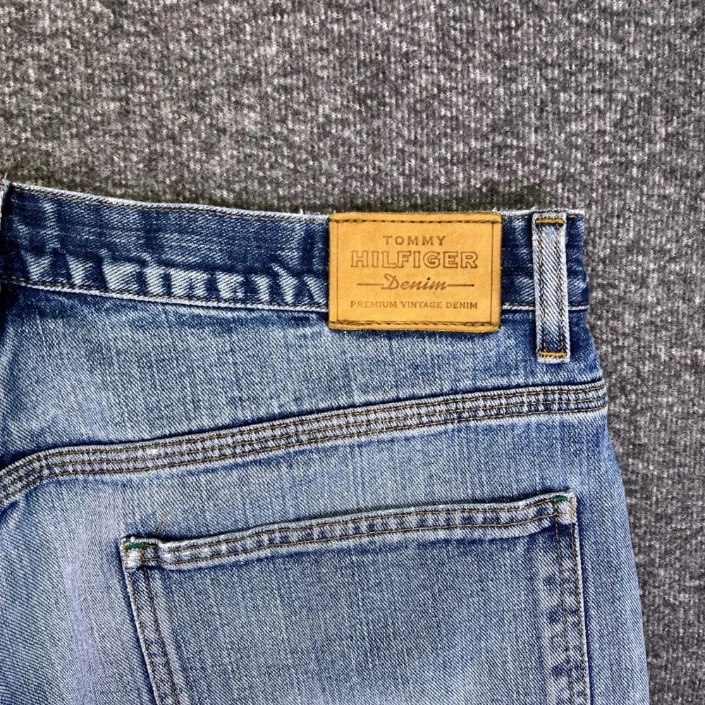VTG 90s Tommy Hilfiger‎ Carpenter Shorts Mens 38 Light Wash Workwear Utility Y2K